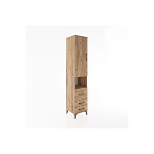 Hyperion Dolap 3 Raflı 3 Çekmeceli Tek Askılı 44x44x221 Çam-çam