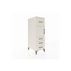 Kronos Dolap Tek Raflı 4 Çekmeceli Tek Kapaklı 44x59x134 Aytaşı-aytaşı