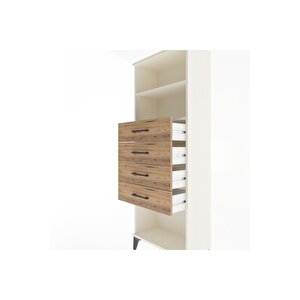 Arges Dolap 2 Raflı 4 Çekmeceli 60x30x163 Aytaşı-çam