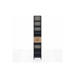 Hyperion Dolap 6 Raflı Tek Çekmeceli 44x44x243 Antrasit-çam