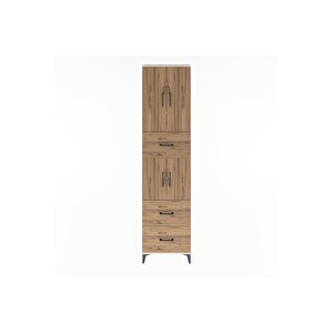 Arges Dolap 5 Raflı 3 Çekmeceli 4 Kapaklı 60x30x243 Aytaşı-çam