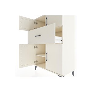 Hyperion Dolap 2 Raflı Tek Çekmeceli 4 Kapaklı 88x44x134 Aytaşı-aytaşı