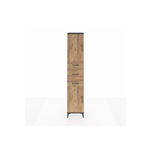 Arges Dolap 3 Raflı 3 Çekmeceli 2 Kapaklı 44x30x221 Antrasit-çam