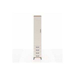 Hyperion Dolap 3 Raflı 4 Çekmeceli Tek Askılı 44x44x243 Çam-aytaşı