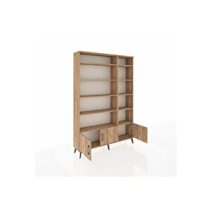 Arges Gardrop 10 Raflı 3 Kapaklı 132x30x195 Çam-çam