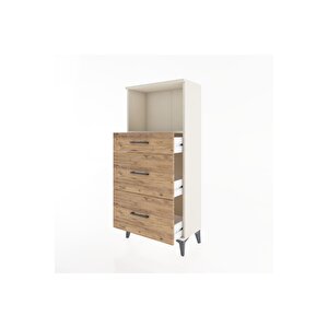 Hyperion Dolap Tek Raflı 3 Çekmeceli 60x44x134 Aytaşı-çam