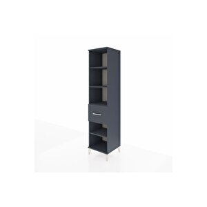 Hyperion Dolap 4 Raflı Tek Çekmeceli 44x44x195 Antrasit-antrasit