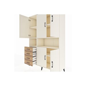 Hyperion Dolap 7 Raflı 4 Çekmeceli 5 Kapaklı 132x44x195 Aytaşı-aytaşı/çam