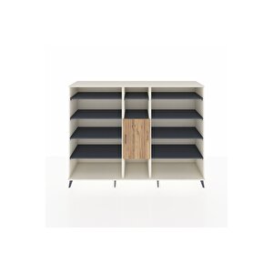 Hyperion Dolap 12 Raflı Tek Kapaklı  220x44x163 Aytaşı-çam/antrasit