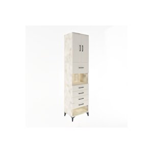 Hyperion Dolap 3 Raflı 5 Çekmeceli 2 Kapaklı 60x44x243 Aytaşı-aytaşı