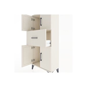 Hyperion Dolap Tek Raflı Tek Çekmeceli 4 Kapaklı 60x44x134 Aytaşı-aytaşı