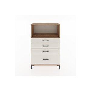 Hyperion Dolap Tek Raflı 4 Çekmeceli 88x44x134 Çam-aytaşı