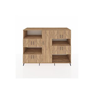 Kronos Dolap 10 Raflı 9 Kapaklı 220x59x163 Çam-çam