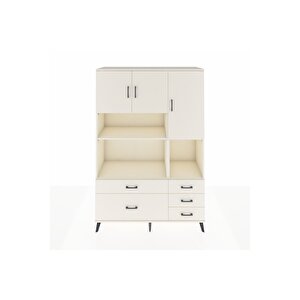 Hyperion Gardrop 8 Raflı 5 Çekmeceli 3 Kapaklı 132x44x195 Aytaşı-aytaşı