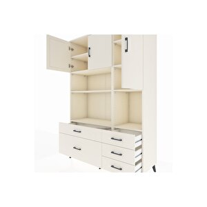 Hyperion Gardrop 8 Raflı 5 Çekmeceli 3 Kapaklı 132x44x195 Aytaşı-aytaşı