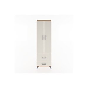 Hyperion Dolap 4 Raflı 2 Çekmeceli 2 Kapaklı 60x44x195 Çam-aytaşı