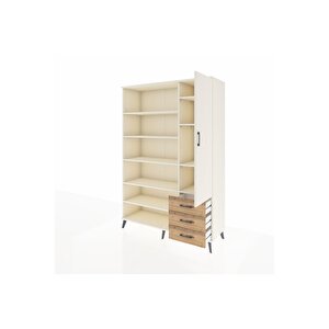 Hyperion Dolap 9 Raflı 3 Çekmeceli Tek Kapaklı  132x44x195 Aytaşı-aytaşı/çam