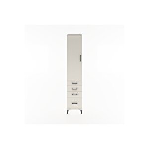 Hyperion Dolap 3 Raflı 4 Çekmeceli Tek Kapaklı 44x44x221 Aytaşı-aytaşı