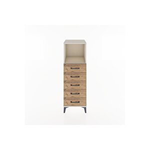 Hyperion Dolap Tek Raflı 5 Çekmeceli 44x44x134 Aytaşı-çam