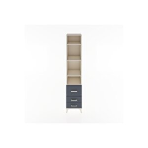 Hyperion Dolap 4 Raflı 3 Çekmeceli 44x44x221 Aytaşı-antrasit