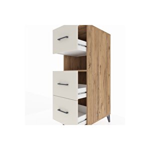 Kronos Dolap Tek Raflı 3 Çekmeceli 44x59x134 Çam-aytaşı
