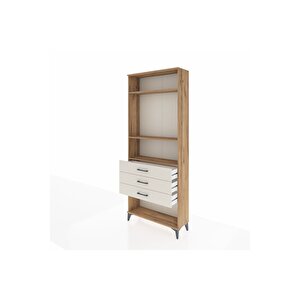 Arges Dolap 3 Raflı 3 Çekmeceli 88x30x221 Çam-aytaşı