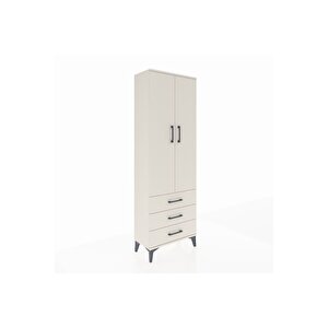 Arges Dolap Tek Raflı 3 Çekmeceli Tek Askılı 60x30x182 Aytaşı-aytaşı