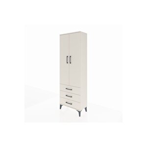 Arges Dolap Tek Raflı 3 Çekmeceli Tek Askılı 60x30x182 Aytaşı-aytaşı