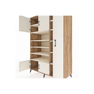 Kronos Dolap 11 Raflı 5 Kapaklı 132x59x195 Çam-aytaşı/aytaşı