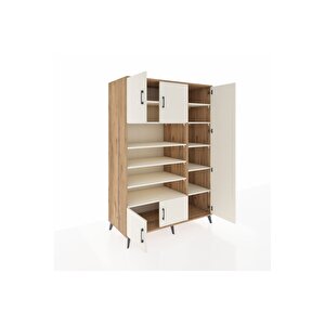 Kronos Dolap 11 Raflı 5 Kapaklı 132x59x195 Çam-aytaşı/aytaşı