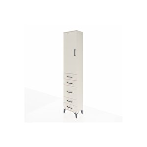 Arges Dolap 3 Raflı 5 Çekmeceli Tek Kapaklı 44x30x221 Aytaşı-aytaşı