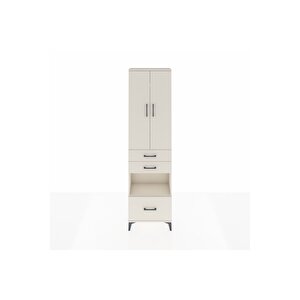 Arges Dolap 3 Raflı 3 Çekmeceli Tek Askılı 60x30x221 Aytaşı-aytaşı
