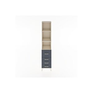 Hyperion Dolap 3 Raflı 4 Çekmeceli 44x44x221 Aytaşı-antrasit