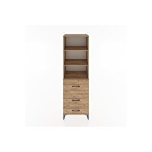 Hyperion Dolap 3 Raflı 3 Çekmeceli 60x44x195 Çam-çam