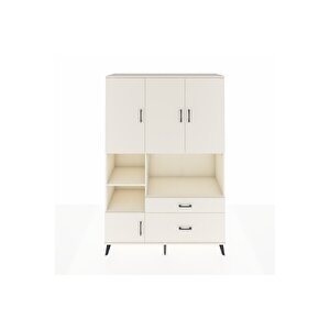 Hyperion Gardrop 7 Raflı 2 Çekmeceli 5 Kapaklı 132x44x195 Aytaşı-aytaşı