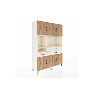 Hyperion Dolap 9 Raflı 3 Çekmeceli 6 Kapaklı 132x44x195 Aytaşı-çam/aytaşı