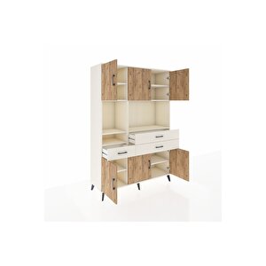 Hyperion Dolap 9 Raflı 3 Çekmeceli 6 Kapaklı 132x44x195 Aytaşı-çam/aytaşı