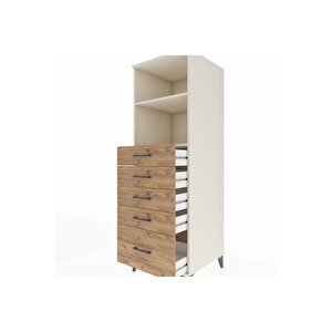 Kronos Dolap 2 Raflı 5 Çekmeceli 60x59x182 Aytaşı-çam