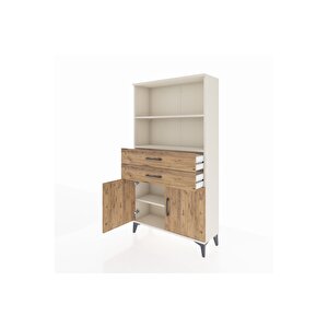 Arges Dolap 3 Raflı 2 Çekmeceli 2 Kapaklı 88x30x163 Aytaşı-çam