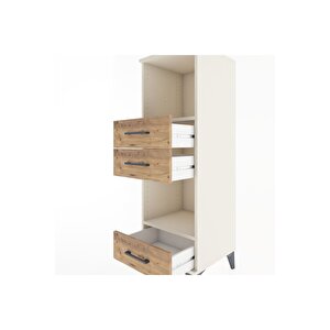 Hyperion Dolap 2 Raflı 3 Çekmeceli 44x44x134 Aytaşı-çam