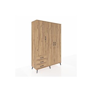 Hyperion Gardrop 6 Raflı 3 Çekmeceli Tek Askılı 132x44x195 Çam-çam