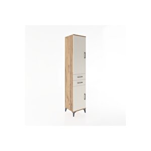 Hyperion Dolap 3 Raflı 2 Çekmeceli Tek Askılı 44x44x221 Çam-aytaşı