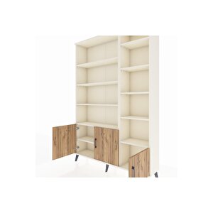 Arges Dolap 10 Raflı 3 Kapaklı 132x30x195 Aytaşı-çam/aytaşı