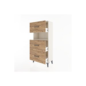 Hyperion Dolap Tek Raflı 3 Çekmeceli 60x44x134 Aytaşı-çam