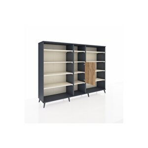 Hyperion Dolap 12 Raflı Tek Kapaklı  220x44x163 Antrasit-çam/aytaşı