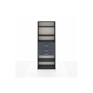 Arges Dolap 4 Raflı 3 Çekmeceli 88x30x243 Antrasit-antrasit