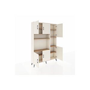 Arges Dolap 9 Raflı 6 Kapaklı 132x30x195 Aytaşı-aytaşı/çam