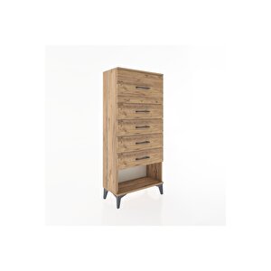 Hyperion Dolap 5 Çekmeceli 60x44x134 Çam-çam
