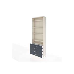 Arges Dolap 5 Raflı 4 Çekmeceli 88x30x243 Aytaşı-antrasit