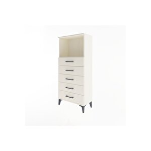 Arges Dolap Tek Raflı 5 Çekmeceli 60x30x134 Aytaşı-aytaşı